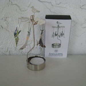 Angel chimes style candle holder Pluto of Sweden "Ocean" 6.5"