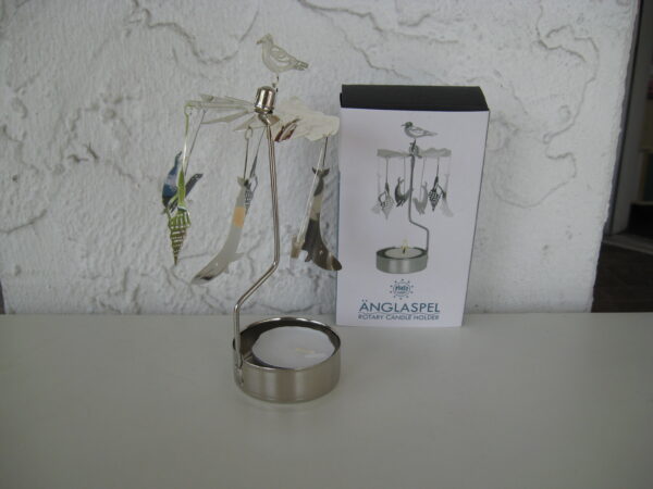 Angel chimes style candle holder Pluto of Sweden "Ocean" 6.5"