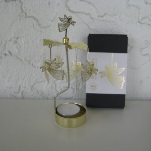 Angel chimes style candle holder Pluto of Sweden "Flying Angel" 6.5"