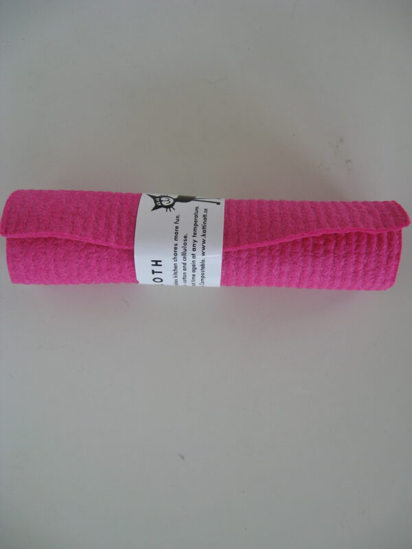 "Toppen" Karin's Cheerful Colors dish washing sponge/ dish cloth "Cerise" Kattinatt of Sweden 6.5" x 6.25"