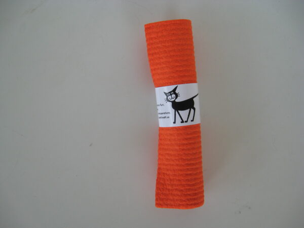 "Toppen" Karin's Cheerful Colors dish washing sponge/ dish cloth "orange" Kattinatt of Sweden 6.5" x 6.25"