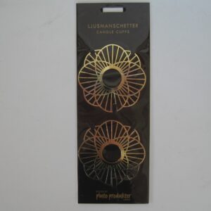 Gold "candle cuffs"  (bobeches) 3" diameter Pluto of Sweden (2)