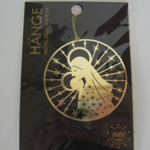 Gold "Holy Mary" ornament  3" diameter  Pluto of Sweden