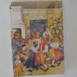 Boxed Christmas cards "Swedish dancers"  English text 12 cards  7" x 5"