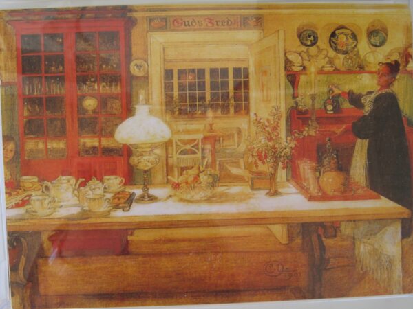 Boxed Christmas cards " Carl Larsson table"  English text 12 cards  7" x 5"