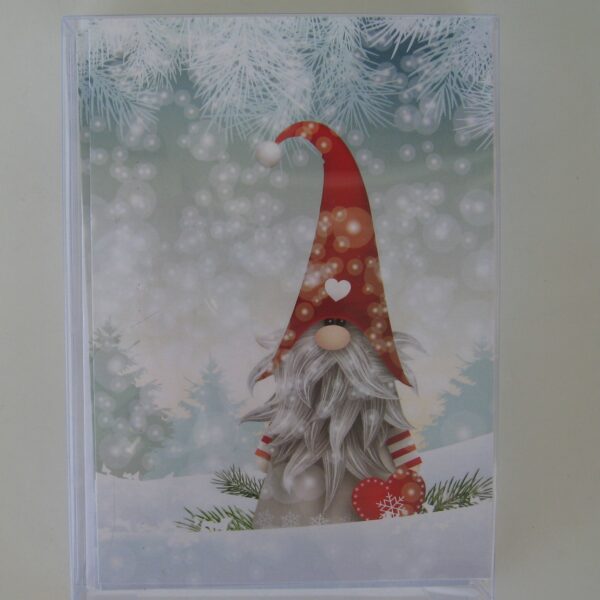 Boxed Christmas cards "Gnome"  Swedish text 12 cards  7" x 5"