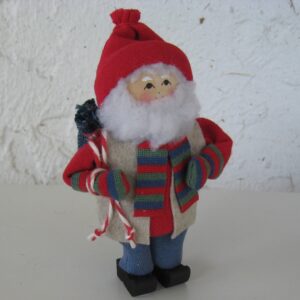 tomte  w/blue sack 6" tall Butticki of Sweden