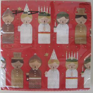 Lucia Christmas luncheon napkins 20 pkg