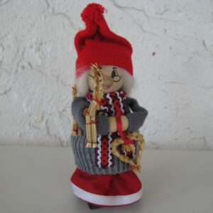 Tomte lady w/straw ornaments  8" Ljungströms Made in Sweden