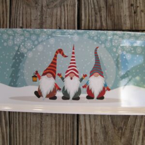 Almond cake tray "3 Gnomes"  melamine  15" x 6.5"