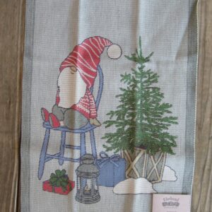 100% organic cotton Christmas towel "Pixie Dad" 21" x 13" Ekelund of Sweden SPECIAL