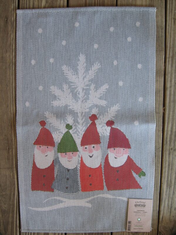 "tomte meeting" 100% organic cotton towel by Ekelund of Sweden  24" x 16"