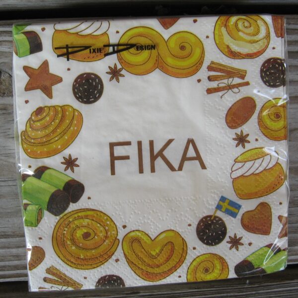 "Fika" beverage napkins 3 ply 20 pkg