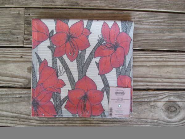 100% organic cotton "amaryllis" runner 14" x 47"  Made in Sweden by Ekelund