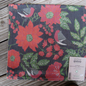 100% organic cotton "Christmas birds" runner 14" x 47" Made in Sweden by Ekelund
