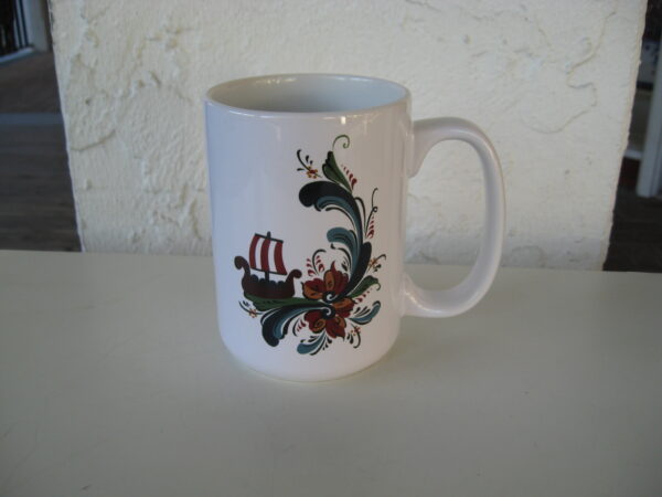 Viking ship/Rosemaling mug