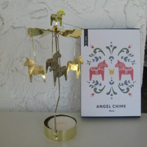 Angel chimes style candle holder "Large Dala Horse" 9.5" Pluto of Sweden
