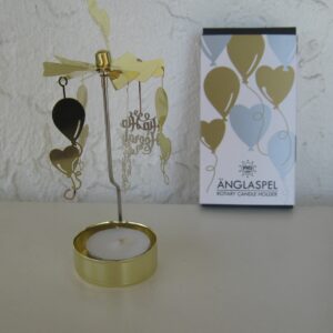 Angel chimes style candle holder "Let's Celebrate"  Happy Birthday 6.5"  Pluto of Sweden