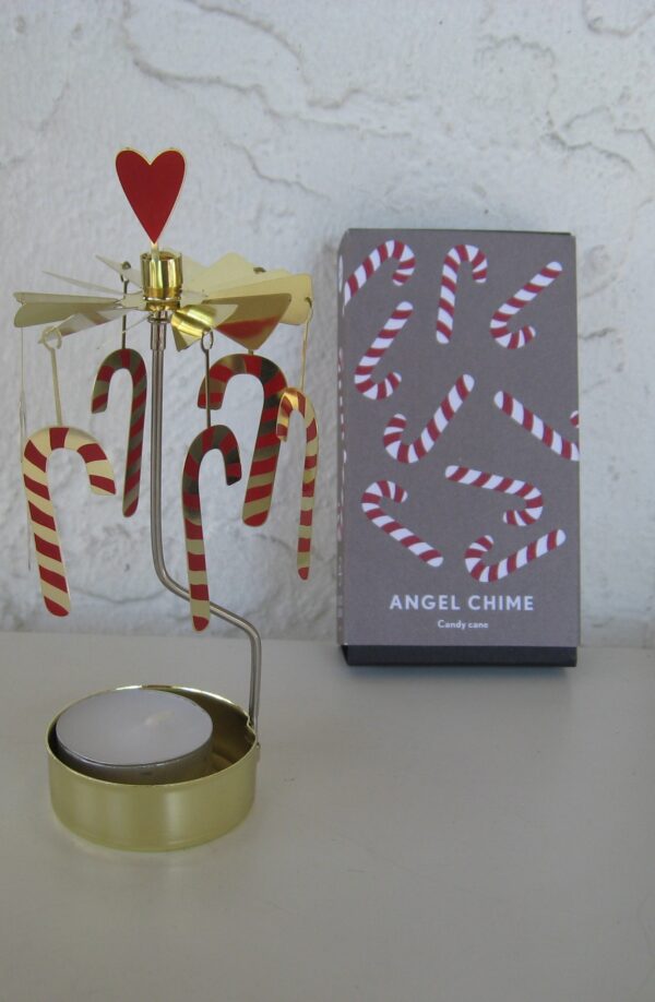 Angel chimes style candle holder "Polka Gris" 6.5" Pluto of Sweden