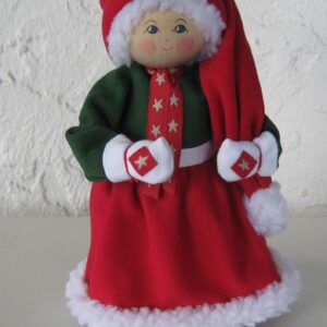 Tomte lady red/green 8"  Butticki of Sweden