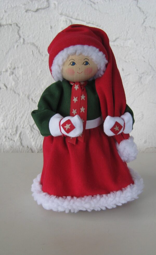 Tomte lady red/green 8"  Butticki of Sweden