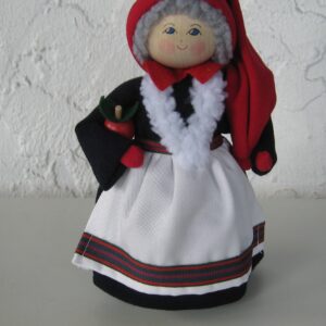 Tomte lady dark blue/red 8"  Butticki of Sweden