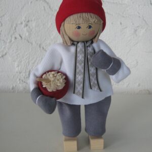 Tomte red/grey 8"  Butticki of Sweden