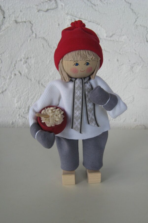 Tomte red/grey 8"  Butticki of Sweden