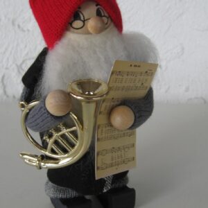 Tomte w/French horn Ljungströms of Sweden  6"