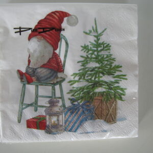 Tomte in Chair Christmas luncheon napkins