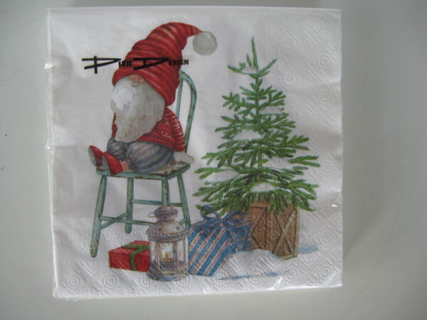 Tomte in Chair Christmas luncheon napkins