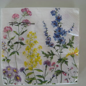 "Sommarblomster" white luncheon napkins
