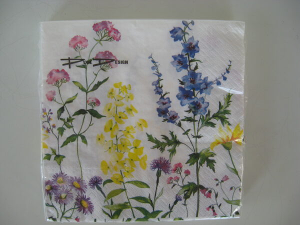 "Sommarblomster" white luncheon napkins
