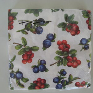 Blueberry/lingonberry luncheon napkins