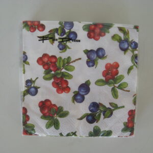 Blueberry/lingonberry beverage napkins