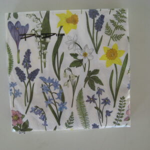Swedish Landscape flowers luncheon napkins