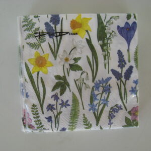 Swedish Landscape flowers beverage napkins