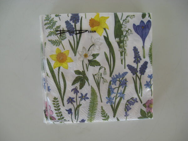 Swedish Landscape flowers beverage napkins