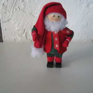 Red Tomte w/long cap/ stars  Butticki of Sweden  6"