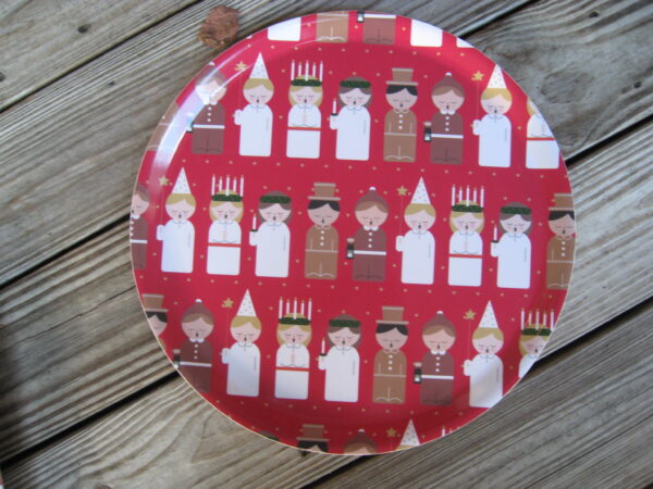 Round Lucia tray 15" laminated wood Made in Sweden