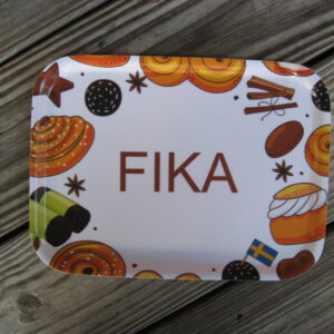 Fika tray 14" x 11"   laminated wood  Made in Sweden