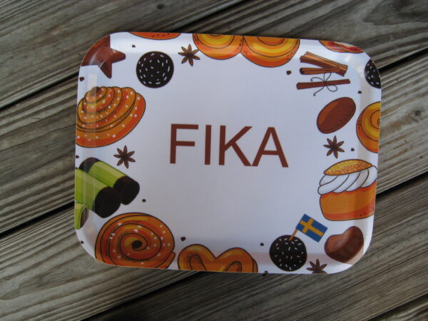 Fika tray  laminated wood  Made in Sweden 10.  8"x 11"