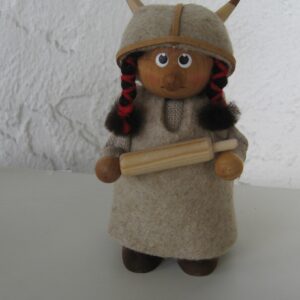 Viking woman  5" tall  Made in Sweden
