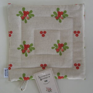 Lingonberry pot holder  9" x 9" Made in Sweden
