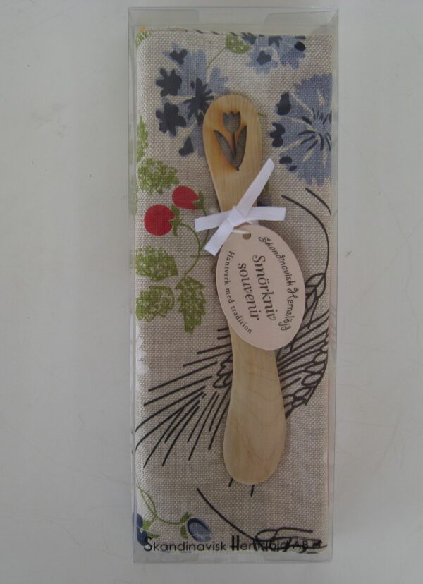 Boxed dish towel "flowers" and juniper spreader (tulip) 27" x 18" Made in Sweden