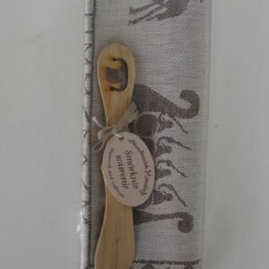 Boxed dish towel "Vikings" and spreader (Viking ship")  27" x 18"  Made in Sweden