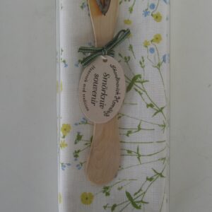 Boxed dish towel  "Meadow" and juniper spreader (tulip) 27" x 18"  Made in Sweden