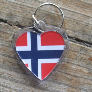 Norwegian heart shape key ring