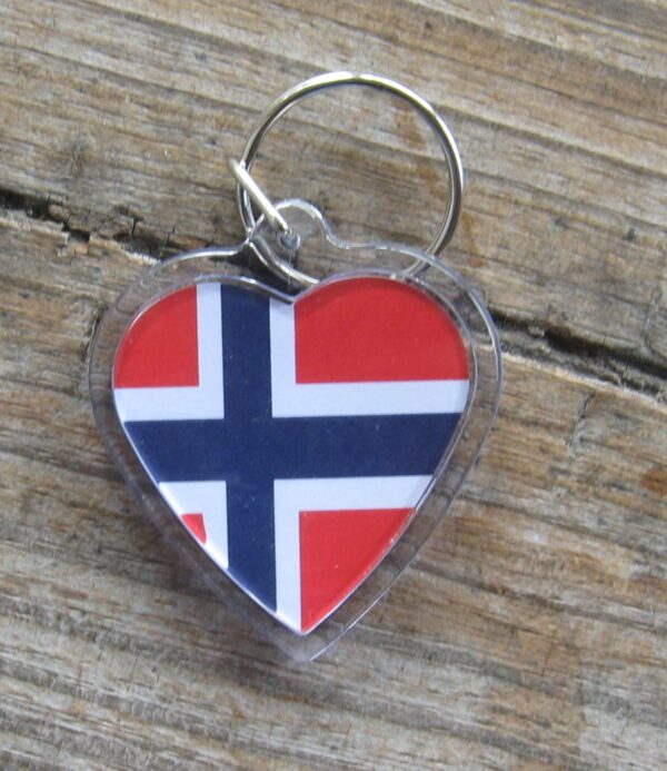 Norwegian heart shape key ring