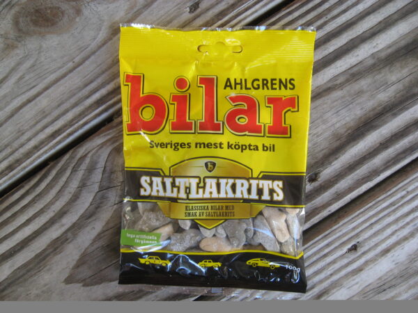 Ahlgrens Bilar "salt licorice" foam candy Sweden 100 grams